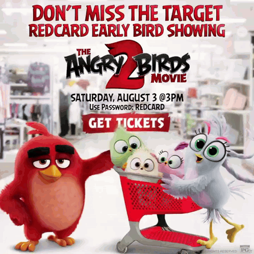 A Poster For The Angry Birds Movie On Saturday August 3 GIF