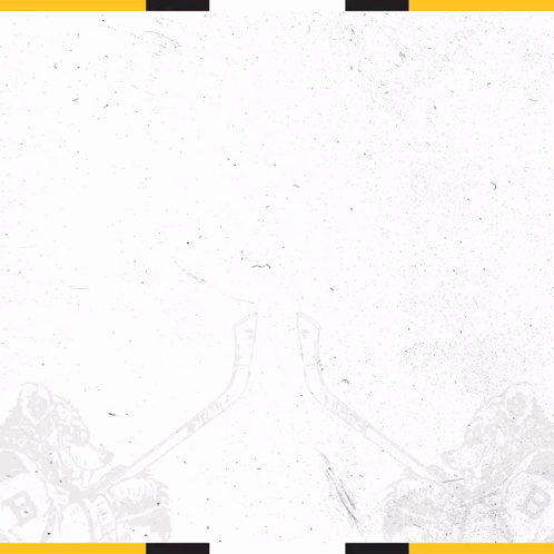A Poster For The Boston Bruins Playoffs With A Bear On It GIF