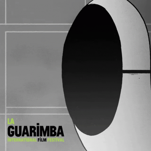 A Poster For The Guarimba International Film Festival With A Circle In The Middle GIF