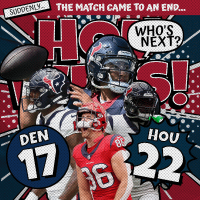 A Poster For The Houston Texans Football Team Shows Players Den 17 And Hou 22 GIF