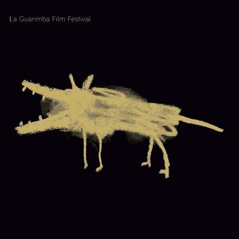 a poster for the la guarimba film festival shows a drawing of a dog