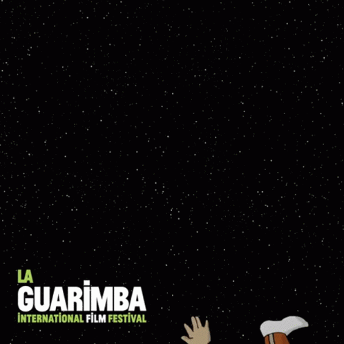 A Poster For The La Guarimba International Film Festival Shows A Man In Space GIF