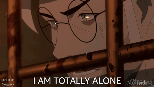 A Poster For The Legendary Vox Machina Shows A Man Behind Bars GIF