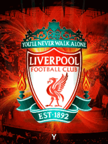 A Poster For The Liverpool Football Club Says You 'Ll Never Walk Alone On The Top GIF