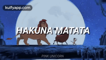 A Poster For The Movie Hakuna Matata With A Lion And A Monkey GIF