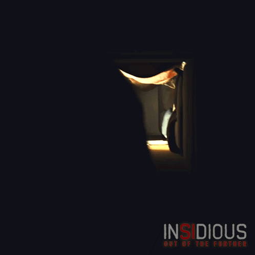A Poster For The Movie Insidious Out Of The Further Shows A Person Looking Under A Bed GIF