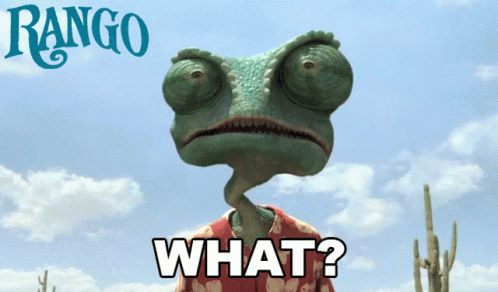 A Poster For The Movie Rango Shows A Lizard And The Words What GIF