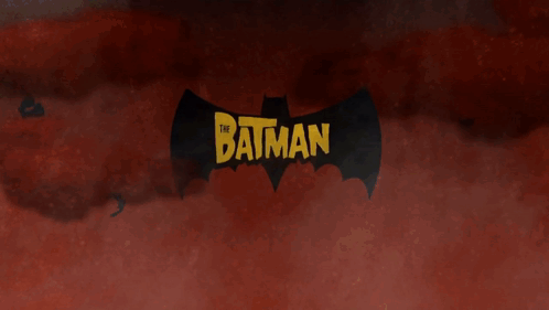 A Poster For The Movie The Batman With A Bat On It GIF