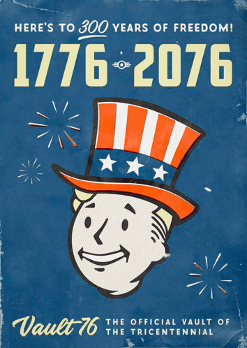A Poster For The Official Vault Of The Tricentennial 1776-2076 GIF