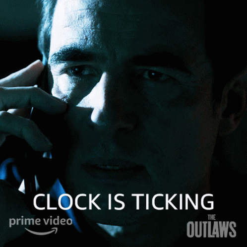 A Poster For The Outlaws Shows A Man Talking On The Phone GIF