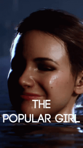 A Poster For The Popular Girl Shows A Woman 'S Face In The Water GIF