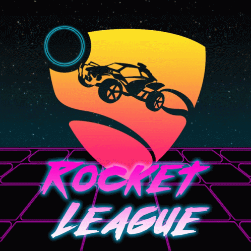 A Poster For The Rocket League With A Rocket In The Middle GIF