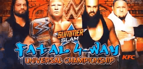 A Poster For The Summer Slam Fatal 4 Way GIF