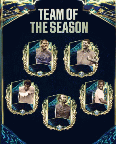 A Poster For The Team Of The Season With A Few Players GIF