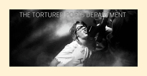A Poster For The Tortured Poets Department With A Woman Screaming GIF