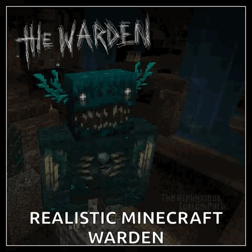 A Poster For The Warden Realistic Minecraft Warden Shows A Monster GIF