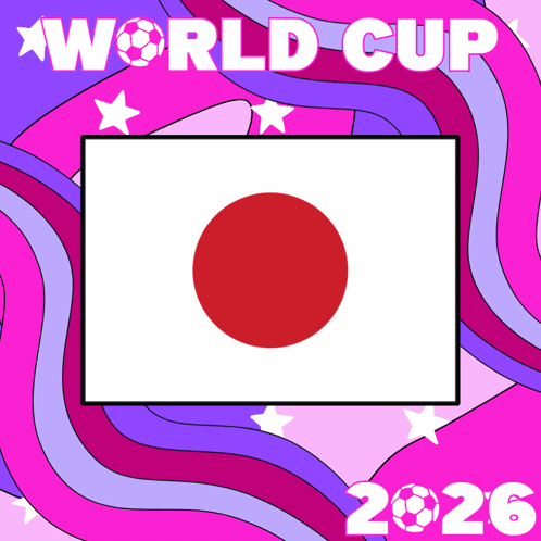 A Poster For The World Cup 2026 With A Flag In The Middle GIF