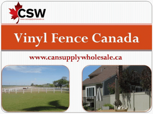 A Poster For Vinyl Fence Canada Shows A House And A Field GIF