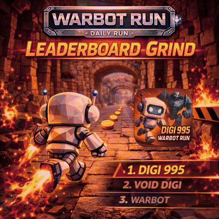 A Poster For Warbot Run Daily Run Shows A Robot Running GIF