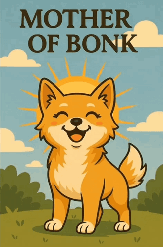 A Poster Of A Dog With The Words Mother Of Bonk On It GIF