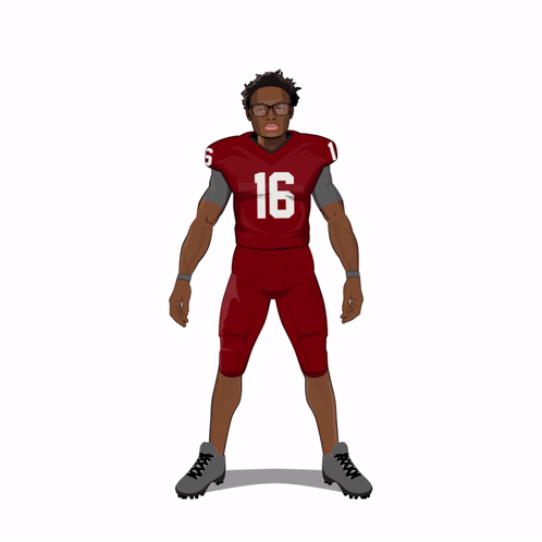 a poster of a football player from south carolina with the number 16 on his jersey
