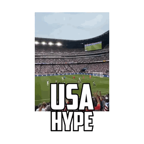 a poster of a soccer game with the words usa hype
