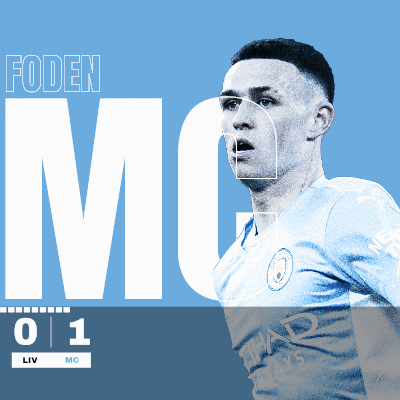 A Poster Of A Soccer Player With The Name Foden On It GIF