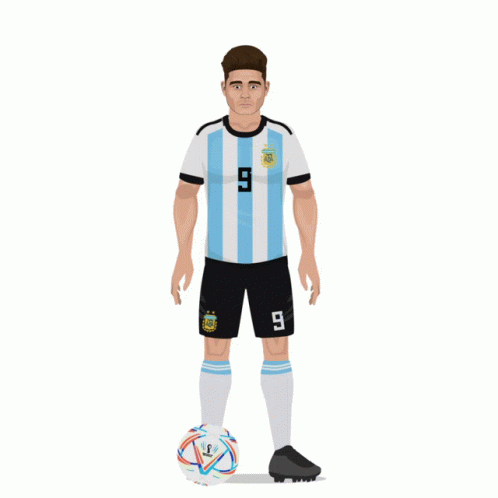 A Poster Of A Soccer Player With The Name Julian GIF