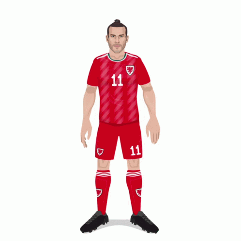 A Poster Of A Soccer Player With The Number 11 On His Jersey GIF