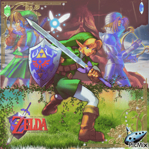 a poster of a video game called the legend of zelda