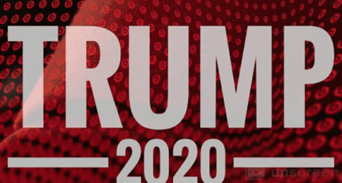 A Poster Of Deadpool With The Word Trump Behind Him GIF
