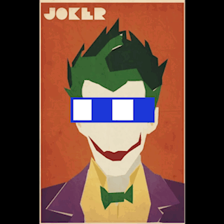 A Poster Of The Joker With Sunglasses On GIF