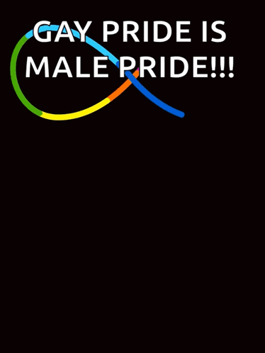 A Poster Says Gay Pride Is Male Pride Pride Is A Movement Not Just A Month GIF