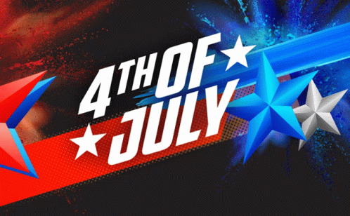 A Poster That Says 4Th Of July With Stars GIF