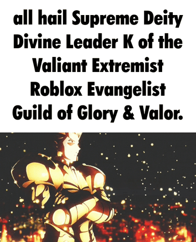 A Poster That Says All Hail Supreme Deity Divine Leader K GIF