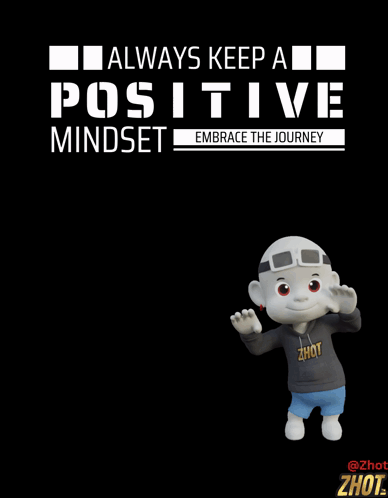 A Poster That Says Always Keep A Positive Mindset Embrace The Journey GIF