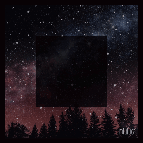 A Poster That Says Buenas Noches With A Starry Sky In The Background GIF