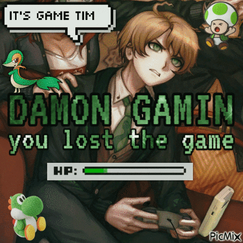 A Poster That Says Damon Gamin You Lost The Game GIF