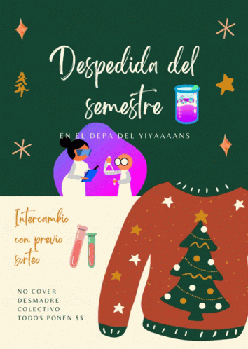 a poster that says despedida del semestre on the top