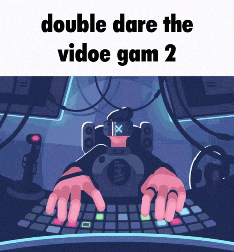 A Poster That Says Double Dare The Vidoe Game 2 GIF