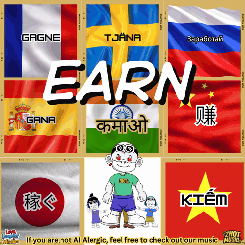 A Poster That Says " Earn " On The Top GIF