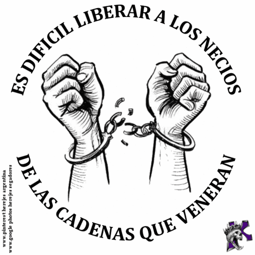 A Poster That Says Es Dificil Liberar A Los Necios GIF