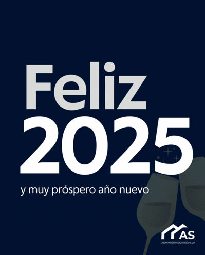 A Poster That Says Feliz 2025 And Has Fireworks In The Background GIF