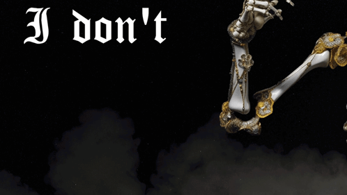 A Poster That Says Give A Fuck With A Skeleton On It GIF