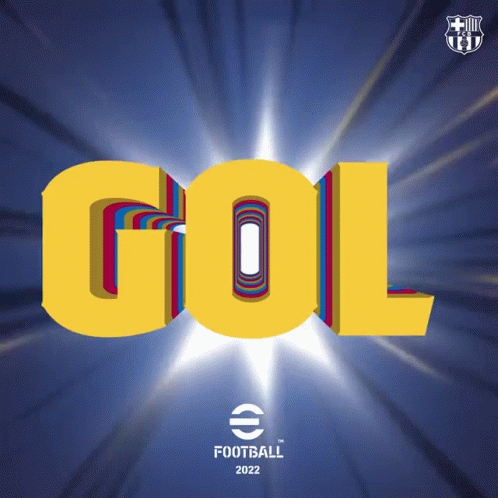 a poster that says gol on it with a blue background