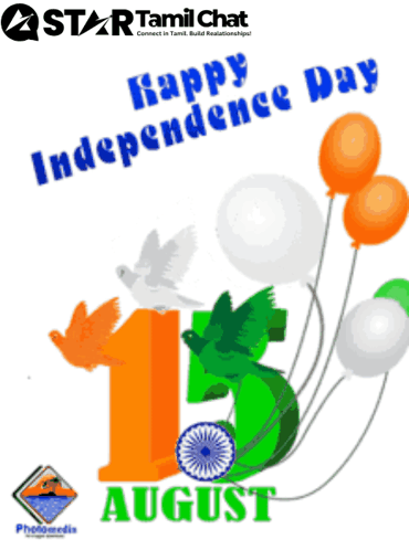 A Poster That Says Happy Independence Day 15 August On It GIF