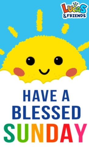 a poster that says have a blessed sunday with a sun on it