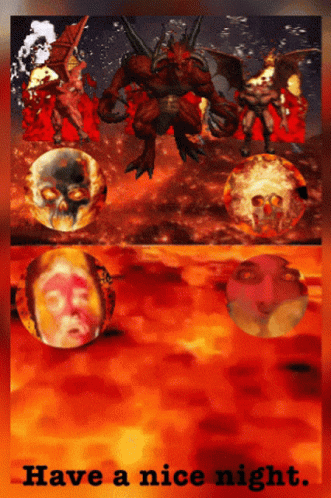 A Poster That Says Have A Nice Night With A Collage Of Images GIF