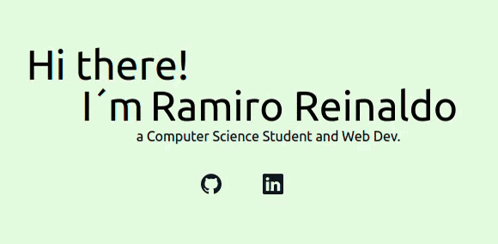 A Poster That Says Hi There I 'M Ramiro Reinaldo On It GIF