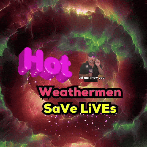 A Poster That Says " Hot Weathermen Save Lives " GIF